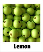 Holzperlen 14mm lemon